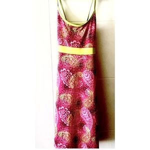 {Soybu} Women's Tank Dress Athletic Pink And Lime Size Small